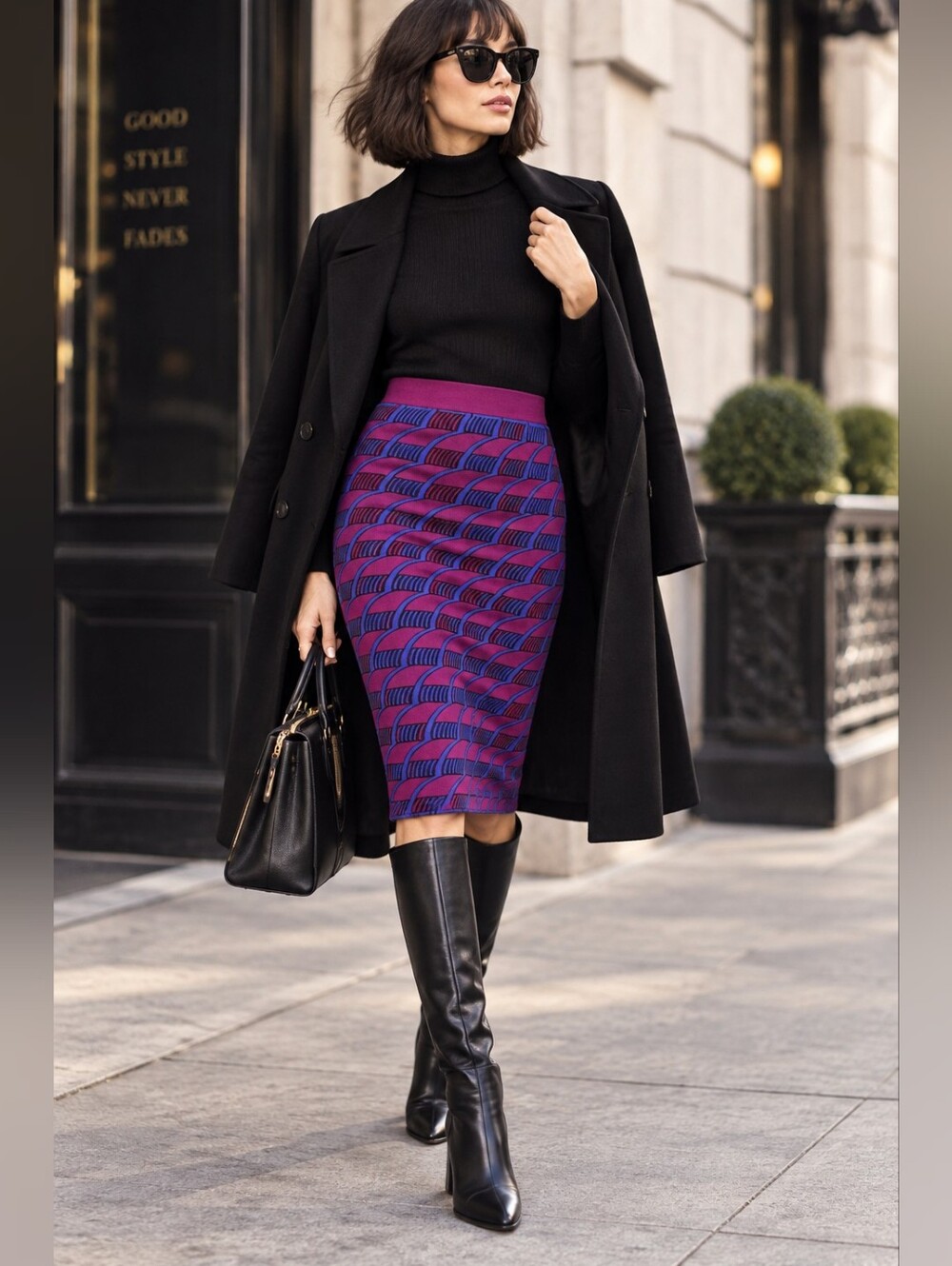 NWT Maeve Anthropologie Nancy Geometric Sweater Pencil Skirt XS